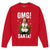 Front - Elf - "OMG Santa" Sweatshirt für Herren/Damen Unisex - weihnachtliches Design