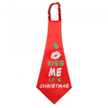 Front - Christmas Shop Krawatte mit weihnachtlichem Design und Aufschrift, übergroß