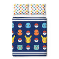 Blau-Weiß-Gelb - Front - Pokemon - Bettwäsche-Set, Abzeichen