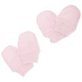 Rosa - Front - Baby Kratzhandschuhe für Neugeborene, 2 Paar, 100% Baumwolle