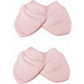 Rosa - Side - Baby Kratzhandschuhe für Neugeborene, 2 Paar, 100% Baumwolle