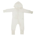 Vanille - Front - Babybugz Baby Strampelanzug - Schlafanzug mit Kapuze