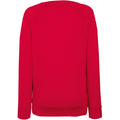 Rot - Back - Fruit OF The Loom Damen Raglan Sweatshirt