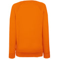 Orange - Back - Fruit OF The Loom Damen Raglan Sweatshirt