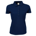 Marineblau - Front - Tee Jays Damen Luxury Stretch Polo-Shirt, Kurzarm