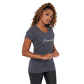 Schattiertes Blau - Lifestyle - Crosshatch - "Evemoore" T-Shirt für Damen