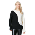 Schwarz-Weiß - Front - Principles - Sweatshirt für Damen
