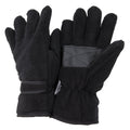 Schwarz - Front - FLOSO Fleece-Handschuhe für Herren mit griffiger Handfläche, 3M Thinsulate Fütterung (40g)