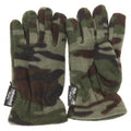 Grün Camouflage - Front - Jungen Thermo Handschuhe, Tarnfarben