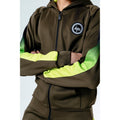 Khaki-Schwarz-Neon-Grün - Pack Shot - Hype - Trainingsjacke für Kinder