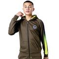 Khaki-Schwarz-Neon-Grün - Front - Hype - Trainingsjacke für Kinder