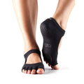 Schwarz - Front - Toesox - Tanz-Socken, Halbe Zehe für Damen - Plie