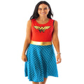 Rot-Blau - Back - Wonder Woman - Kostüm-Kleid für Damen