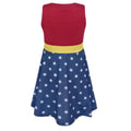 Rot-Blau-Gold - Back - Wonder Woman - Kostüm-Kleid für Mädchen