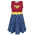 Rot-Blau-Gold - Front - Wonder Woman - Kostüm-Kleid für Mädchen