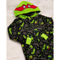 Schwarz-Grün - Close up - Teenage Mutant Ninja Turtles - Schlafanzug mit Kapuze für Kinder