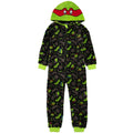 Schwarz-Grün - Front - Teenage Mutant Ninja Turtles - Schlafanzug mit Kapuze für Kinder