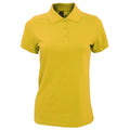 Goldgelb - Front - SOLS Prime Damen Pique Polo-Shirt, Kurzarm