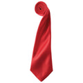 Rot - Front - Premier - "Colours" Krawatte für Herren-Damen Unisex