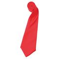 Erdbeer Rot - Front - Premier - "Colours" Krawatte für Herren-Damen Unisex