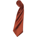 Kastanie - Front - Premier - "Colours" Krawatte für Herren-Damen Unisex