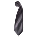 Dunkelgrau - Front - Premier - "Colours" Krawatte für Herren-Damen Unisex