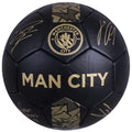 Schwarz-Gold - Front - Manchester City FC - "Phantom" Fußball mit Unterschriften