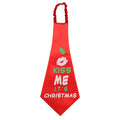 Rot - Front - Christmas Shop Krawatte mit weihnachtlichem Design und Aufschrift, übergroß