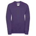 Violett - Front - Russell Collection - Sweatshirt V-Ausschnitt für Kinder