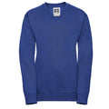 Kräftiges Königsblau - Front - Russell Collection - Sweatshirt V-Ausschnitt für Kinder