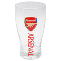 Durchsichtig-Rot - Front - Fußball Bierglas - Glas mit Arsenal FC Logo