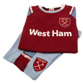 Weinrot-Blau - Back - West Ham United FC - Ober- und Unterteil-Set für Baby