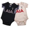 Marineblau-Weiß - Front - Tottenham Hotspur FC - "2023-2024" Bodysuit für Baby (2er-Pack)