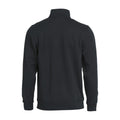 Schwarz - Back - Clique - "Basic" Sweatshirt mit halbem Reißverschluss für Herren-Damen Unisex