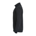 Schwarz - Side - Clique - "Basic" Sweatshirt mit halbem Reißverschluss für Herren-Damen Unisex