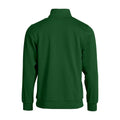 Flaschengrün - Back - Clique - "Basic" Sweatshirt mit halbem Reißverschluss für Herren-Damen Unisex