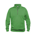 Apfelgrün - Front - Clique - "Basic" Sweatshirt mit halbem Reißverschluss für Herren-Damen Unisex