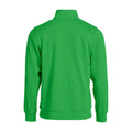 Apfelgrün - Back - Clique - "Basic" Sweatshirt mit halbem Reißverschluss für Herren-Damen Unisex