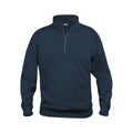 Dunkel-Marineblau - Front - Clique - "Basic" Sweatshirt mit halbem Reißverschluss für Herren-Damen Unisex