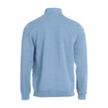 Hellblau - Back - Clique - "Basic" Sweatshirt mit halbem Reißverschluss für Herren-Damen Unisex