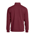 Burgunderrot - Back - Clique - "Basic" Sweatshirt mit halbem Reißverschluss für Herren-Damen Unisex