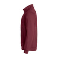 Burgunderrot - Side - Clique - "Basic" Sweatshirt mit halbem Reißverschluss für Herren-Damen Unisex