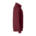 Burgunderrot - Lifestyle - Clique - "Basic" Sweatshirt mit halbem Reißverschluss für Herren-Damen Unisex