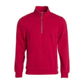 Rot - Front - Clique - "Basic" Sweatshirt mit halbem Reißverschluss für Herren-Damen Unisex