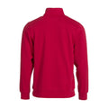 Rot - Back - Clique - "Basic" Sweatshirt mit halbem Reißverschluss für Herren-Damen Unisex
