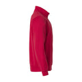 Rot - Lifestyle - Clique - "Basic" Sweatshirt mit halbem Reißverschluss für Herren-Damen Unisex
