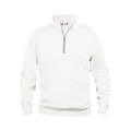 Weiß - Front - Clique - "Basic" Sweatshirt mit halbem Reißverschluss für Herren-Damen Unisex