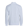 Weiß - Back - Clique - "Basic" Sweatshirt mit halbem Reißverschluss für Herren-Damen Unisex