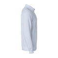 Weiß - Lifestyle - Clique - "Basic" Sweatshirt mit halbem Reißverschluss für Herren-Damen Unisex