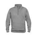 Grau meliert - Front - Clique - "Basic" Sweatshirt mit halbem Reißverschluss für Herren-Damen Unisex